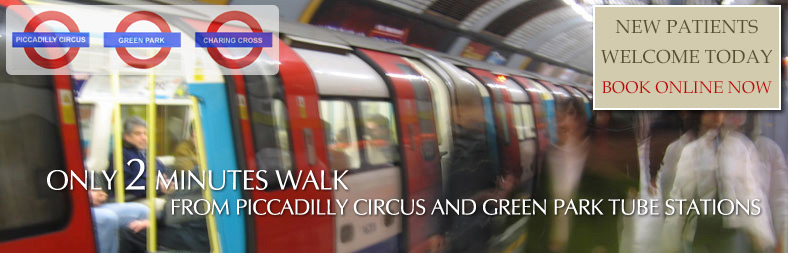 2 minutes from piccadilly circus and green park tube lines